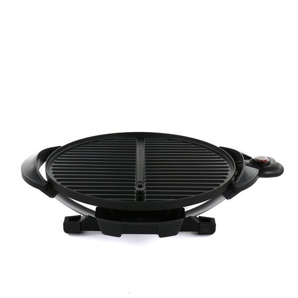 15 Serving Nonstick Indoor/Outdoor Electric Grill in Gun Metal