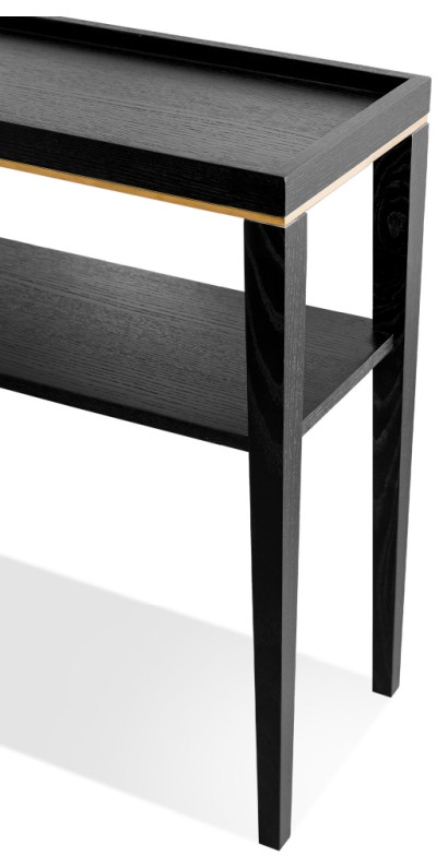 Black Wooden Console Table  Liang  ampEimil Otium   Transitional   Console Tables   by Oroa   Distinctive Furniture  Houzz