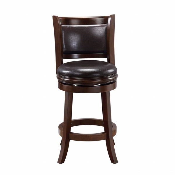 24 in. Augusta Swivel Stool Cappuccino and Dark Brown