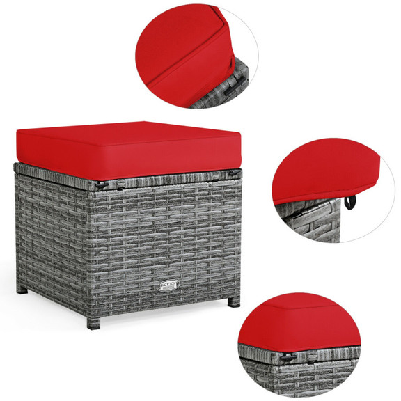 Costway 24168073 7 Pieces Patio Rattan Dining Furn...