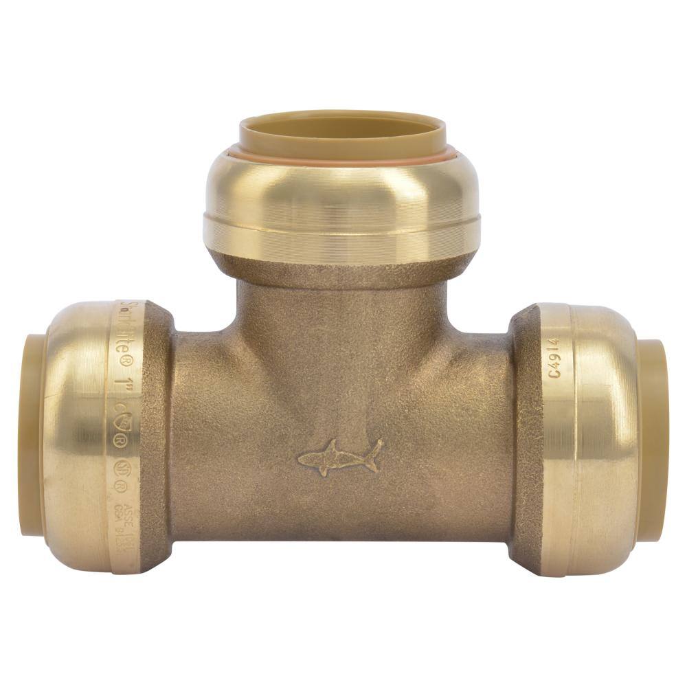 SharkBite 1 in. Push-to-Connect Brass Tee Fitting U374LFA