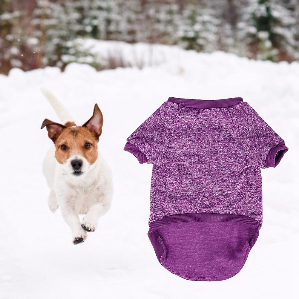 Winter Soft Warm Cute Dog Clothes For Small Pet Dogs Puppy Purple Sweater Clothing Outfit