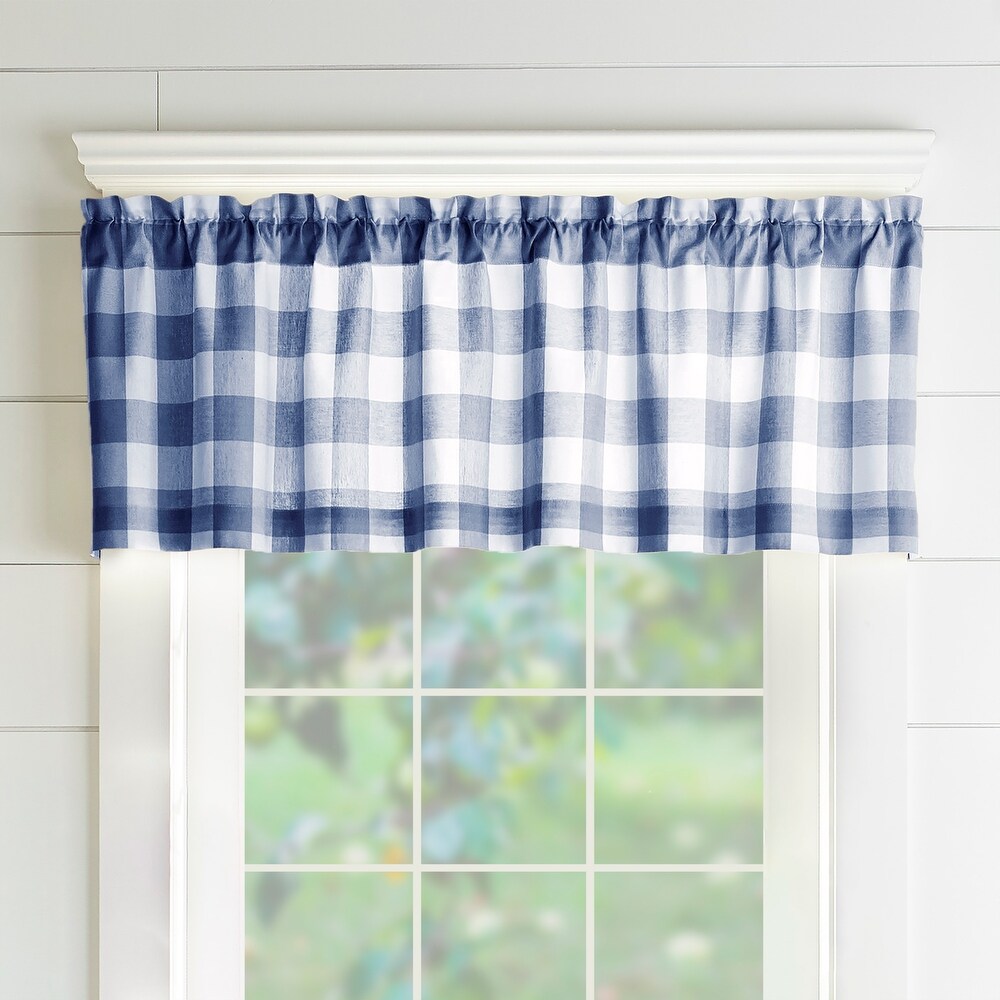 The Gray Barn Emily Gulch Buffalo Check Kitchen Curtain Valance   60\