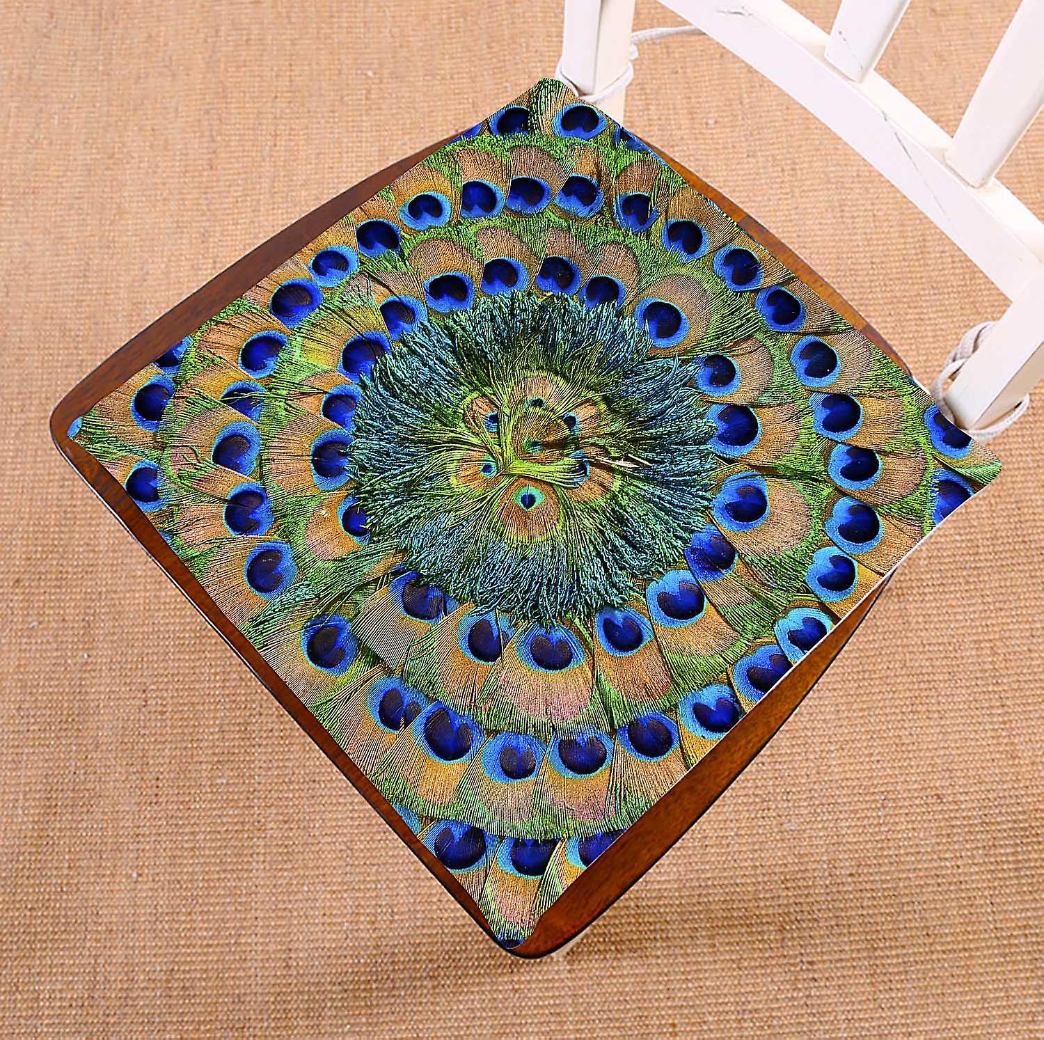 Peacock Feathers Chair Pads Chair Mat Seat Cushion Chair Cushion Floor Cushion 45x45 Cm