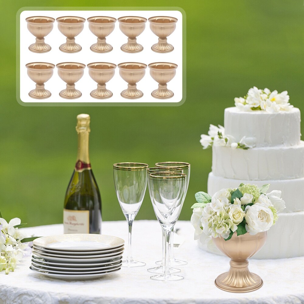 10 Pcs Gold Wedding Tabletop Vases Table Centerpiece Decoration