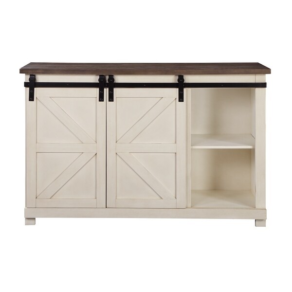 Somette Bar Harbor II Two Sliding Door One Drawer Credenza