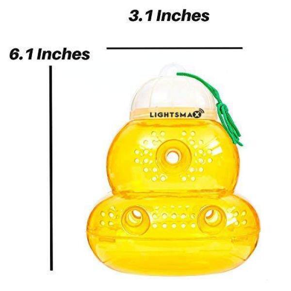 LIGHTSMAX Outdoor Reusable Insect Wasp and Hornet Trap (2-Pack) WSTPX2