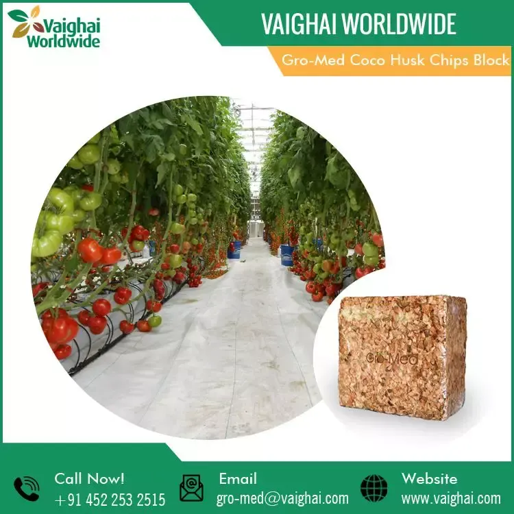 Coco Peat Husk Chips Blocks Garden Supplies Huge Demand 5kg Husk Chips Block at Attractive Price from manufacturer