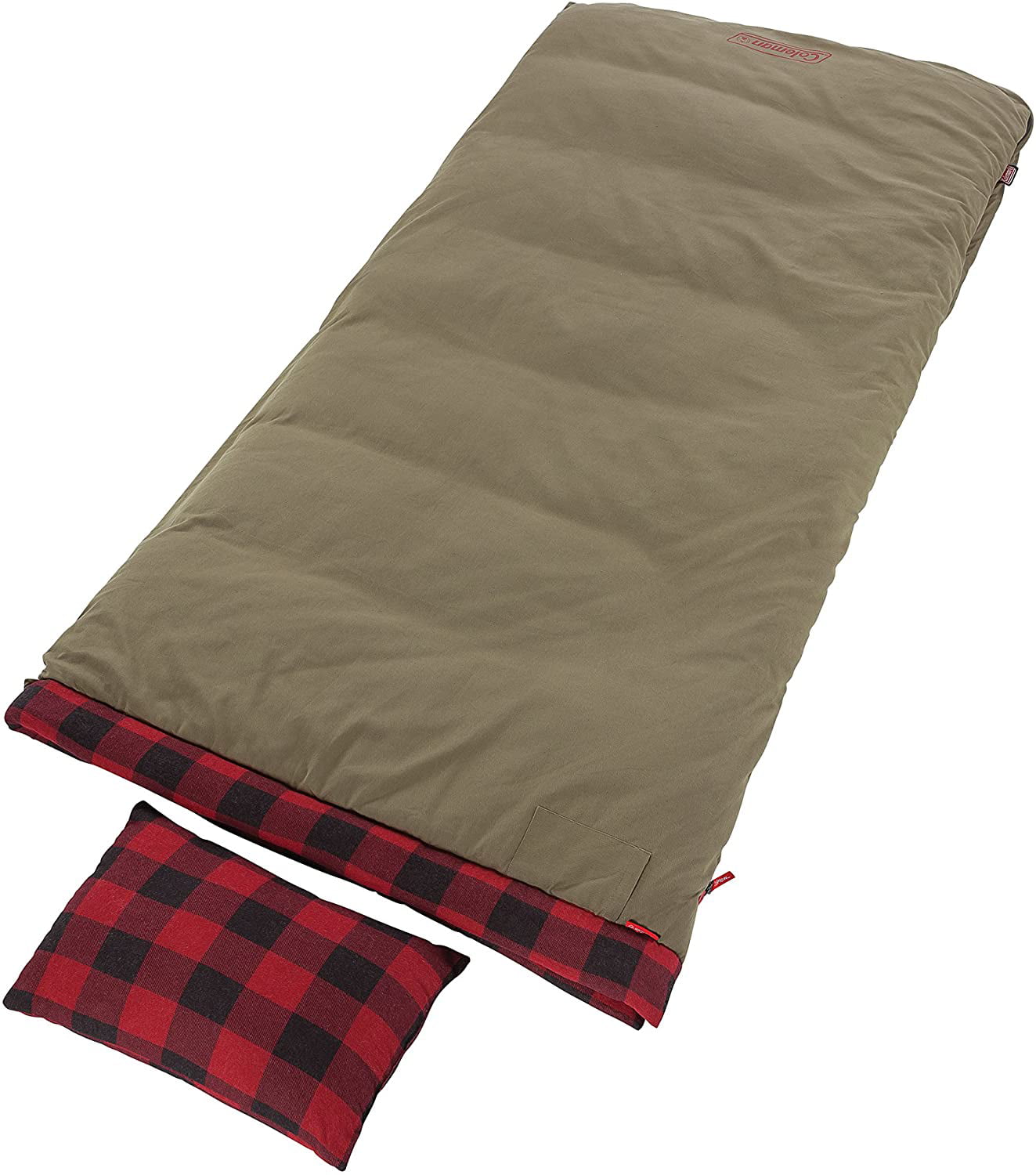 Coleman Big Game Big and Tall -5 Degree Sleeping Bag, Plaid Red