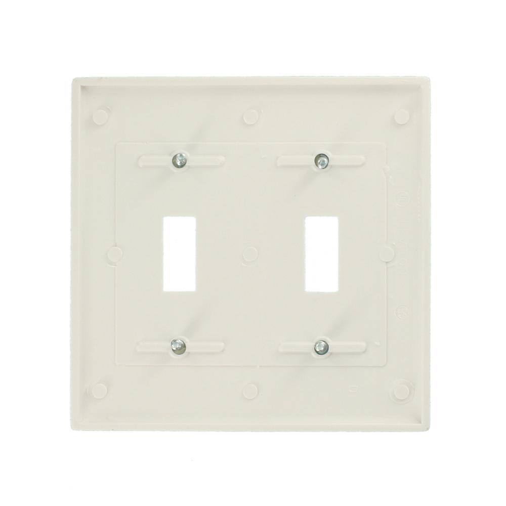 Leviton White 2-Gang Toggle Wall Plate (1-Pack) R52-88009-00W