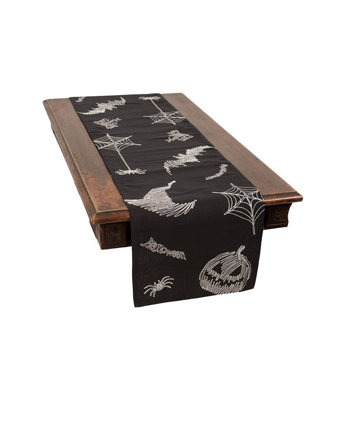 Manor Luxe Happy Halloween Double Layer Table Runner