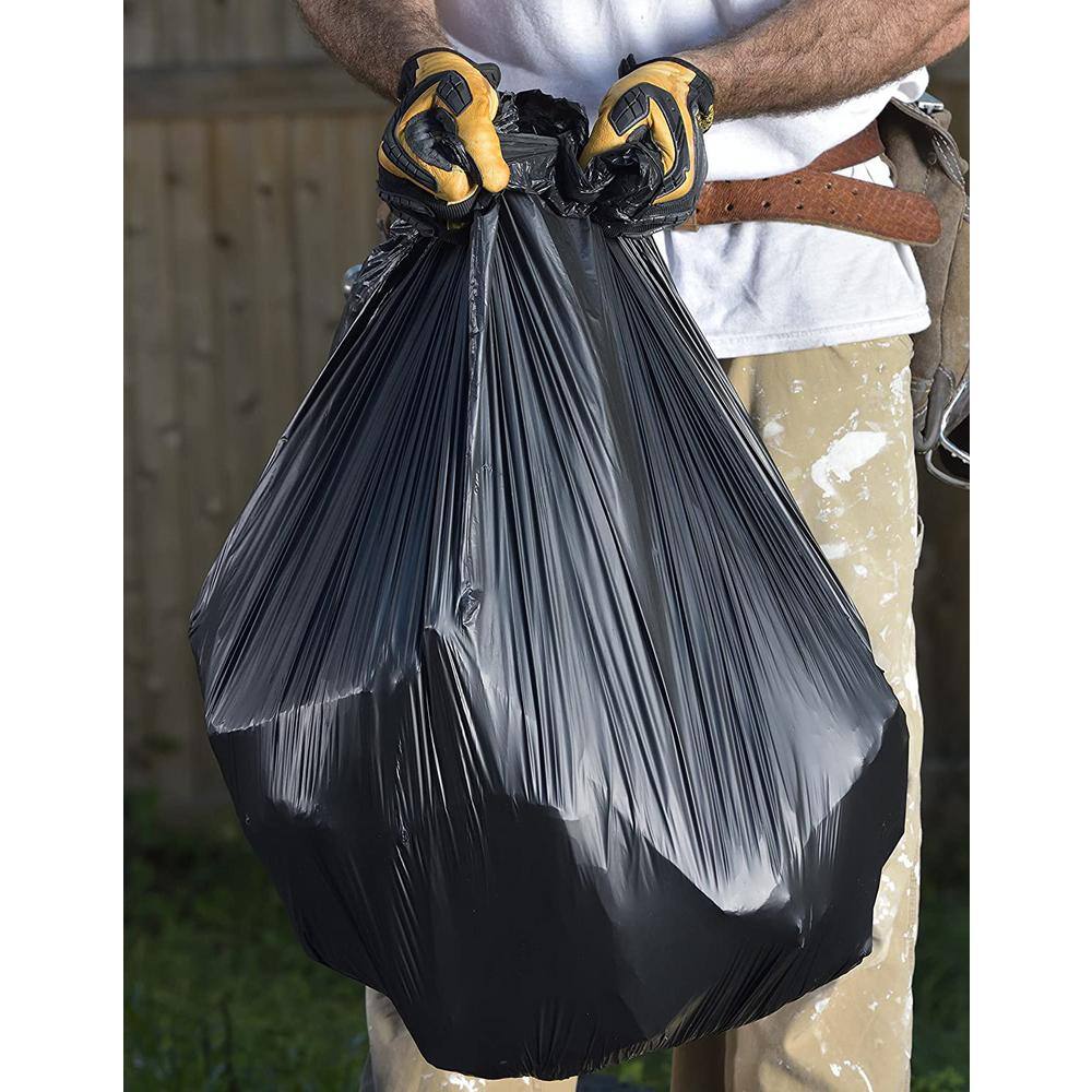 Aluf Plastics 55-60 Gallon Trash Bags - 1.5 MIL (eq) Black Trash Can Liners - 38