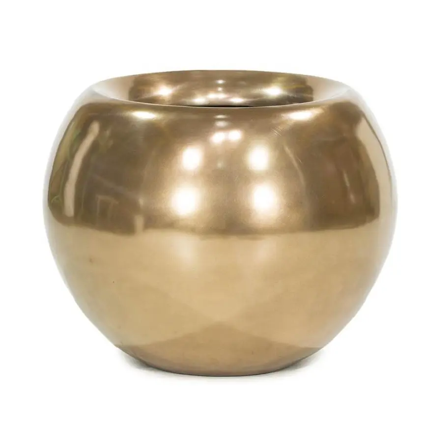 Glossy Polished  Metal Planter Home Indoor Outdoor Garden Usage Customized Size Metal Planter