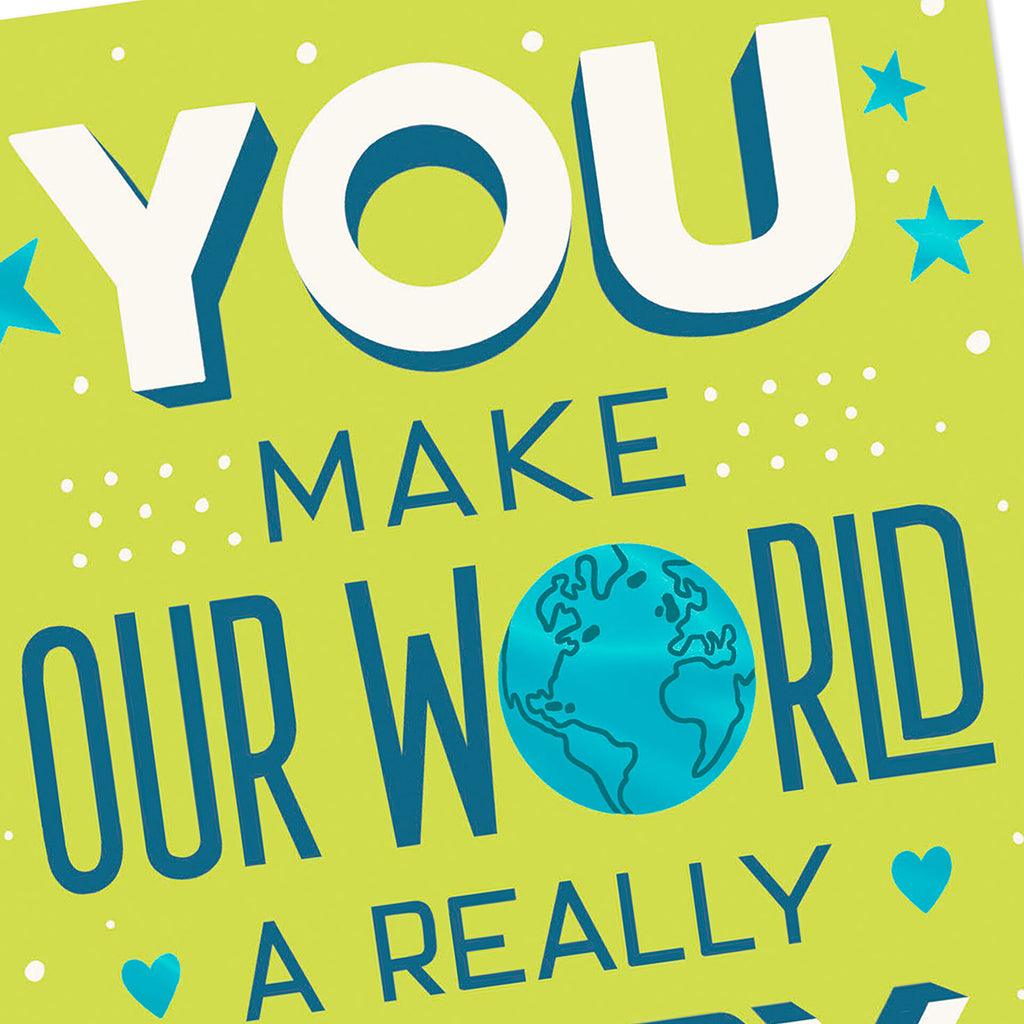 Hallmark  You Make Our World a Happy Place Video Greeting Birthday Card