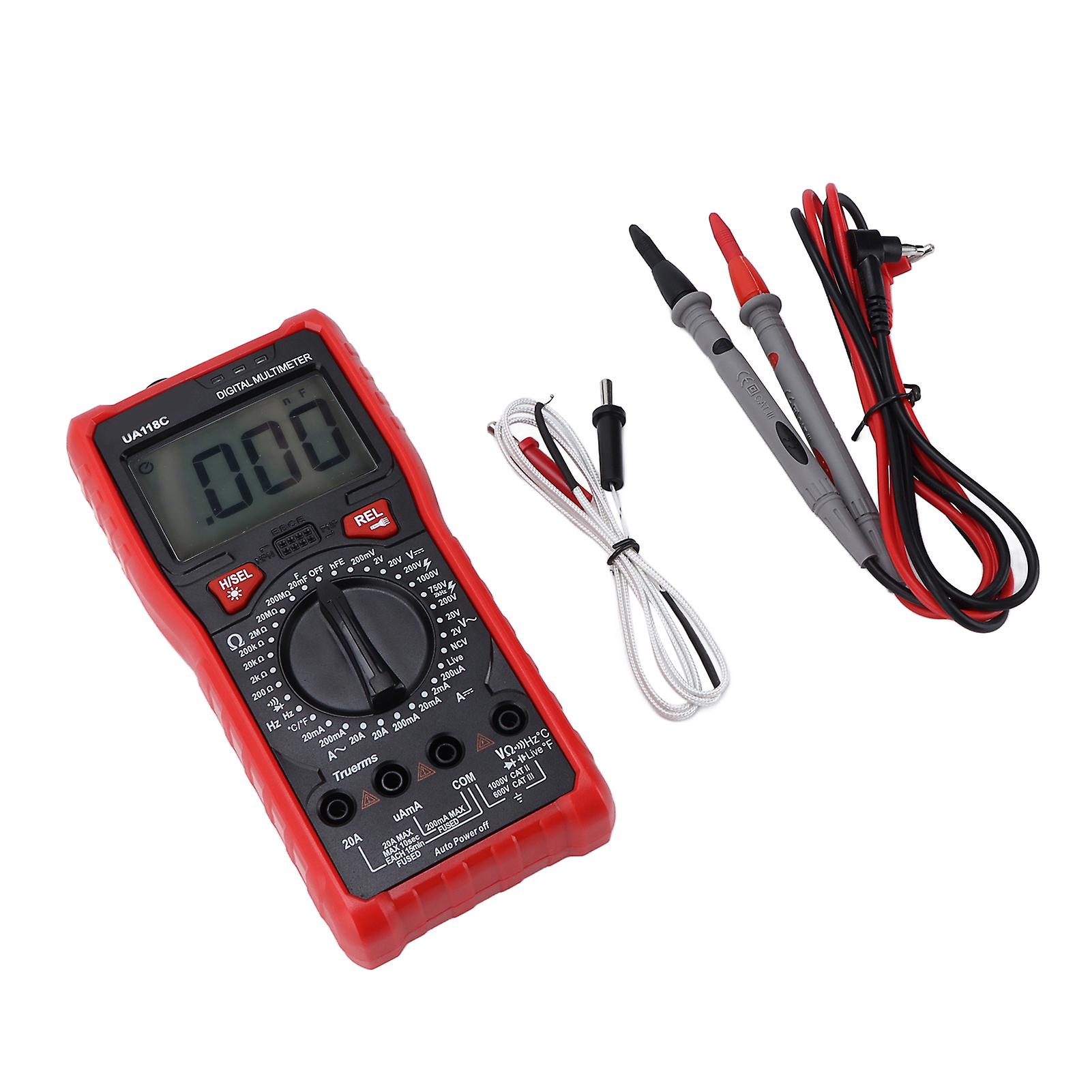 Ua118c Digital Multimeter Automatic Range Voltage Ammeter Anti Burning Multimeter With Temperature Measurement 750v