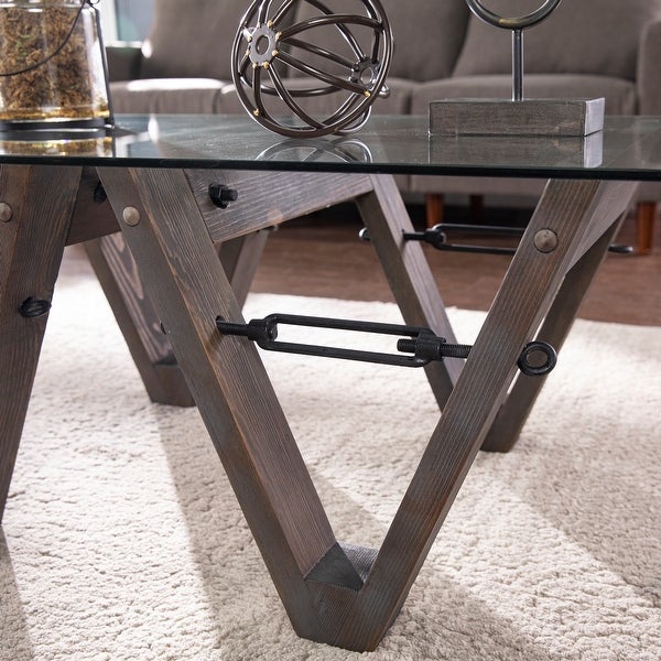 SEI Furniture Garanger Reclaimed Wood Coffee Table