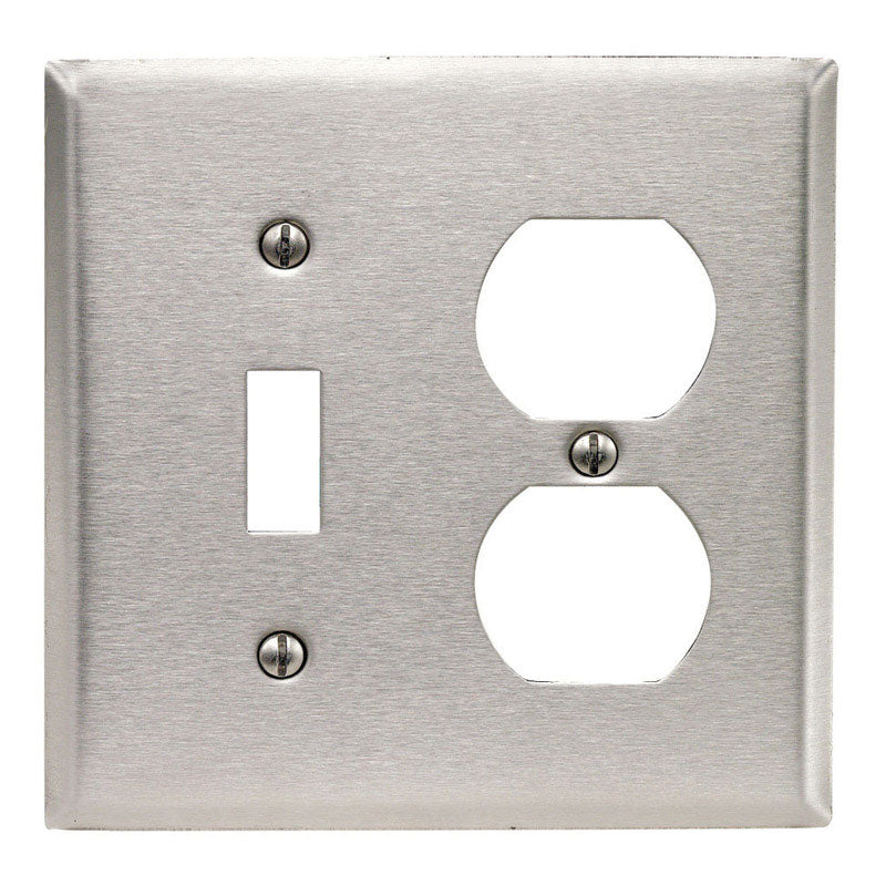 WALLPLATE SS DUPEX/TOGLE