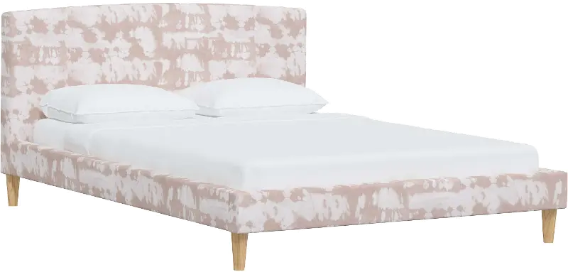 Paige Blush Reverse Tie-Dye Twin Platform Bed - Skyline Furniture