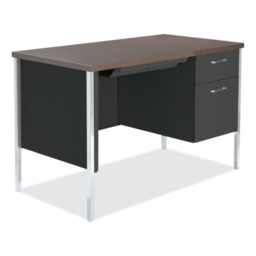 Alera Single Pedestal Steel Desk， 45.25