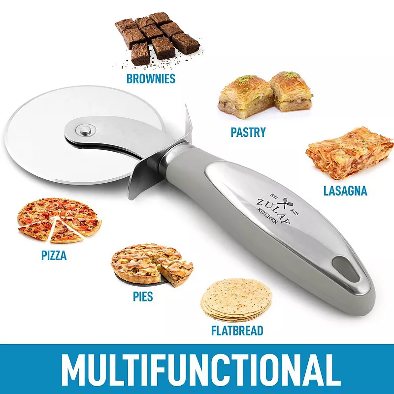 Pizza Cutter Wheel With Non Slip Ergonomic Handle