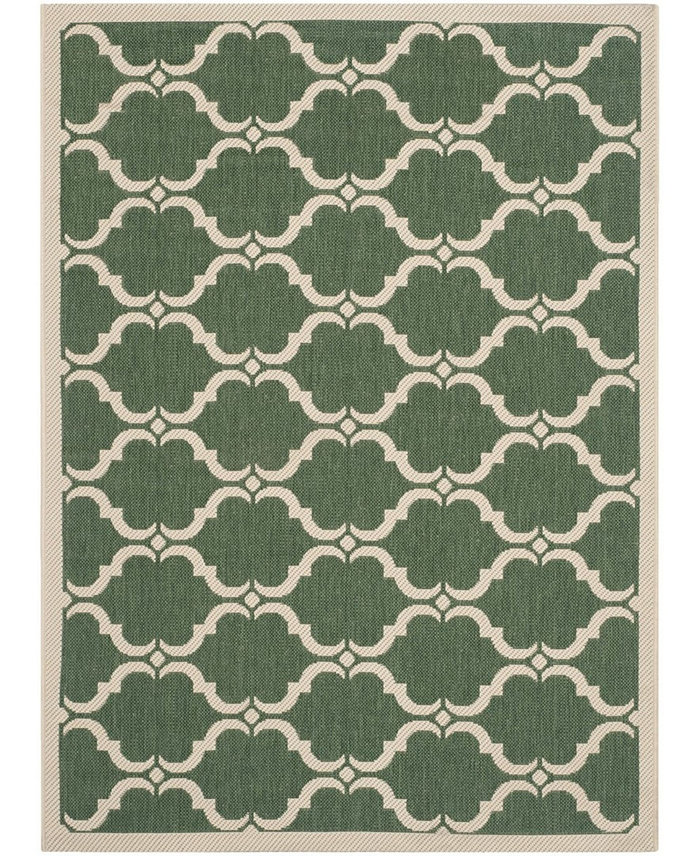 Safavieh Courtyard CY6009 Dark Green and Beige 6'7 x 9'6 Outdoor Area Rug