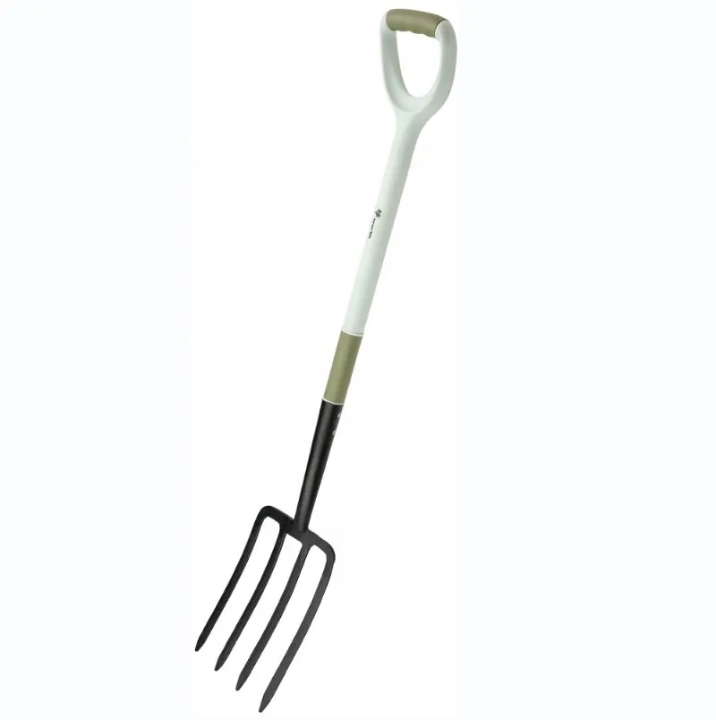 Worth Wholesale Carbon Steel Tools D Grip Handle Lawn Digging with 4 Teeth Metal Garden Hand Fork