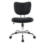 Jancy Mesh Low-Back Task Chair， Black/Chrome， BIFMA Certified