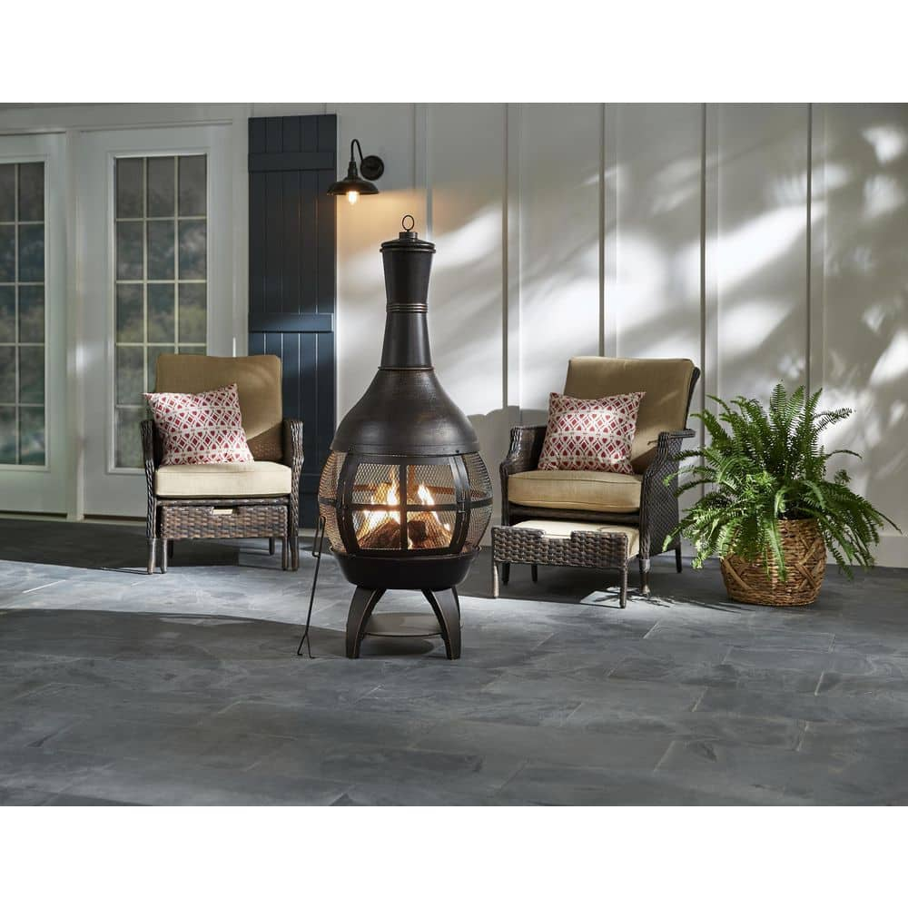 Hampton Bay 55.5 in. Outdoor Chimenea FP51186D