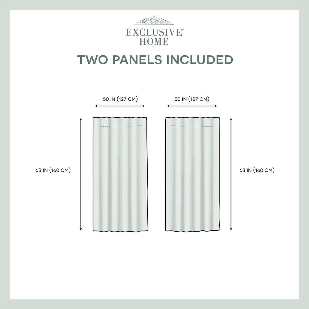 ATI Home Belgian Sheer Hidden Tab Top Curtain Panel Pair