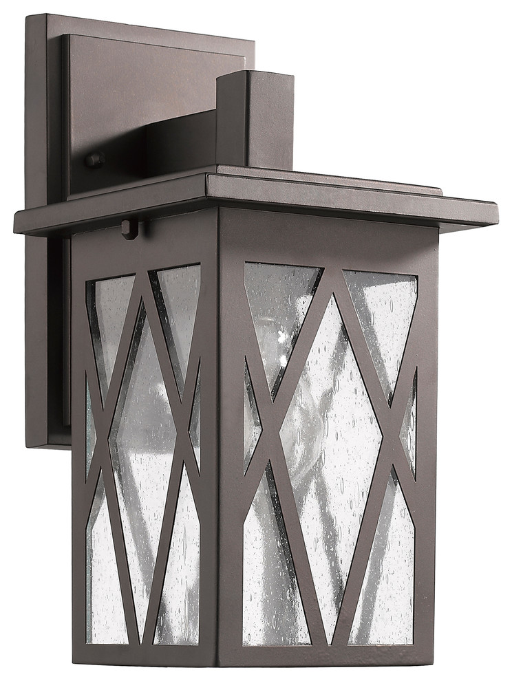 Anthony 1 Light Rubbed Bronze Outdoor Wall Sconce 12 quot  Outdoor Wall Lights And Sconces   by Homesquare  Houzz