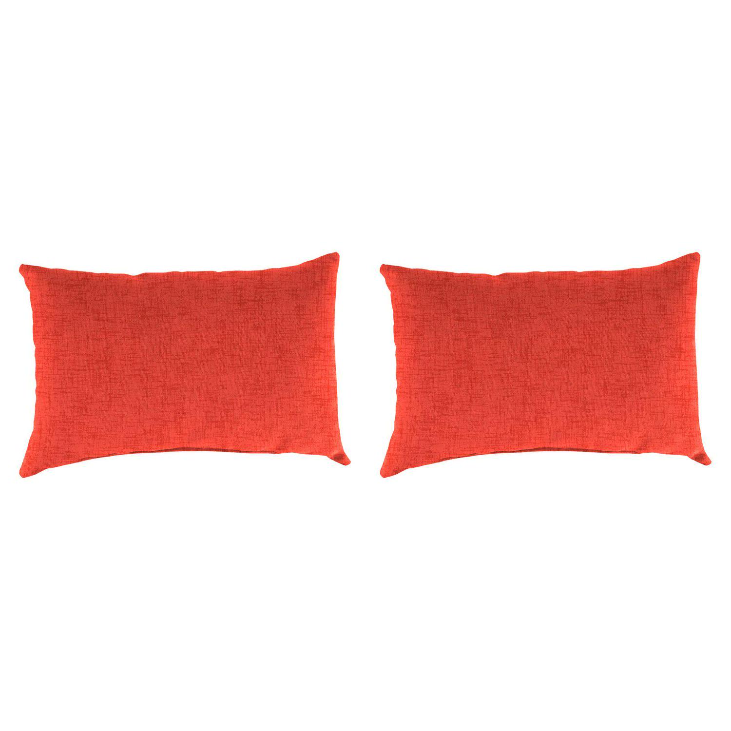 Jordan Manufacturing 18 in. Jackson Rectangle Toss Outdoor Pillow  Set of 2