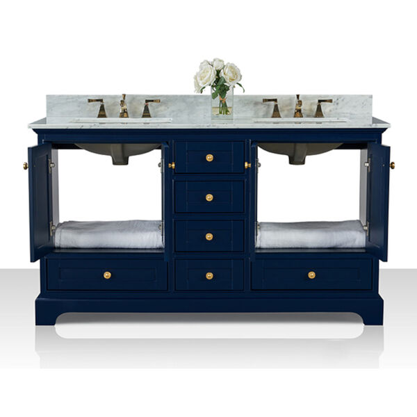 Audrey Heritage Blue White 60-Inch Vanity Console