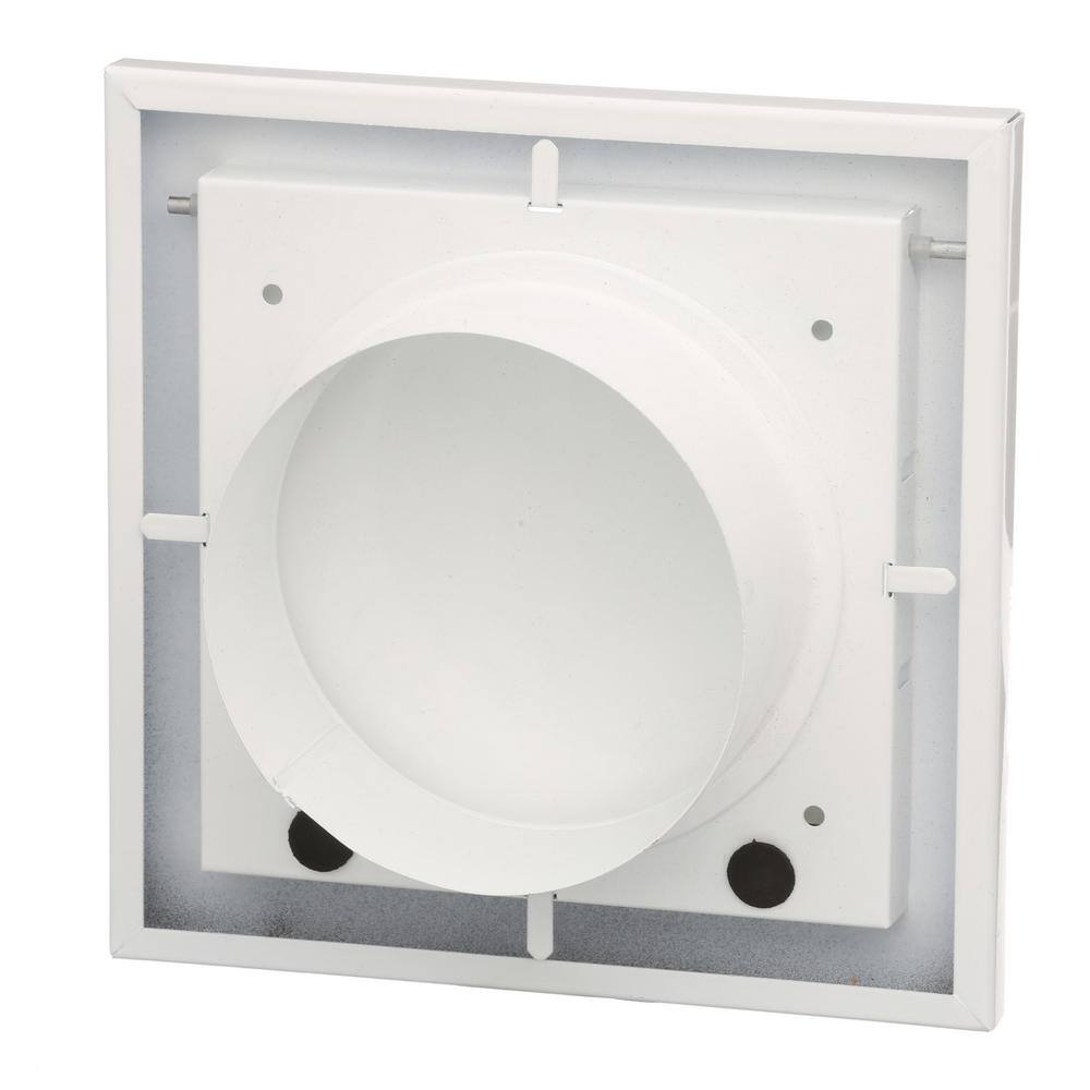 Master Flow 4 in. Round Wall Vent Flush Mount in White HFW4