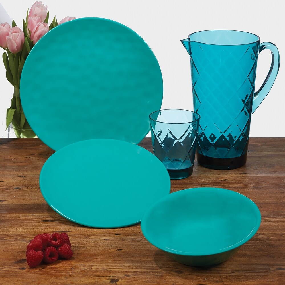 Certified International Solid Color 12 piece Melamine Dinnerware Set