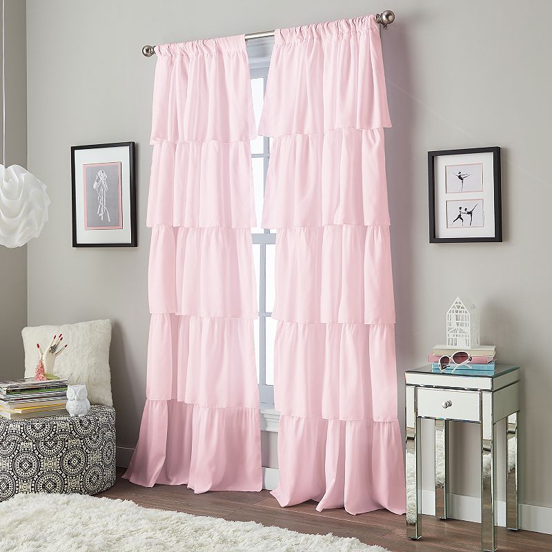 Window Curtainworks 1-Panel Flounced Ruffle Window Curtain