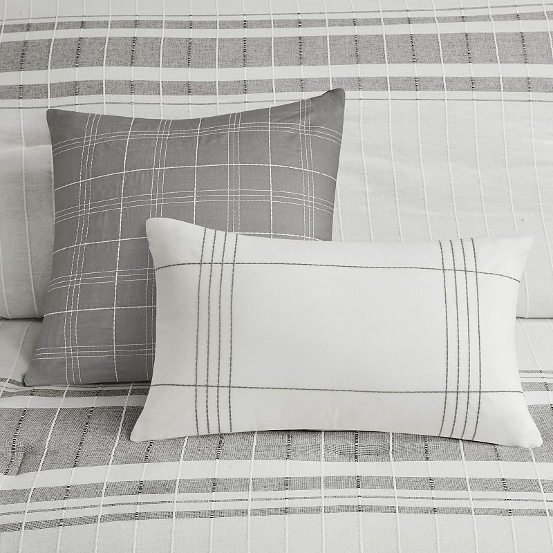 Harbor House Morgan Oversized and Overfilled Jacquard Cotton Comforter Set and Throw Pillows