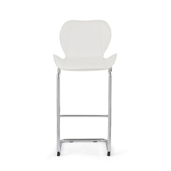 Global Furniture USA 4PK White Curved Bar Stool