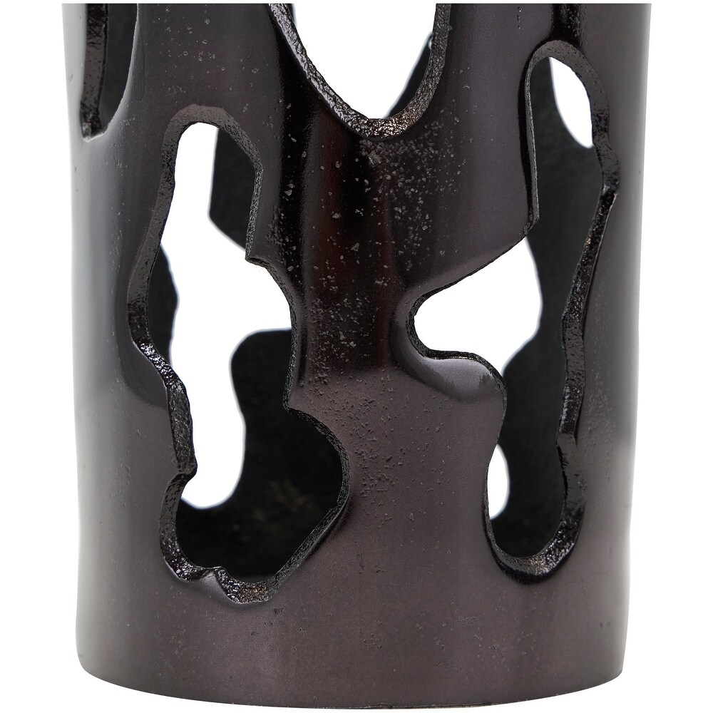 Silver  Gold or Black Aluminum Drip Vase with Melting Designed Body (Set of 2)