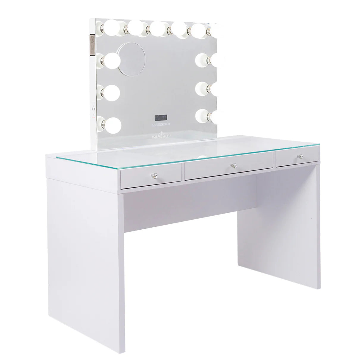 IVFT-SSPL2TBGLOWX-DWH2U-LFD-N | SlayStation® Plus 2.0 Table + Vanity Mirror Bundle