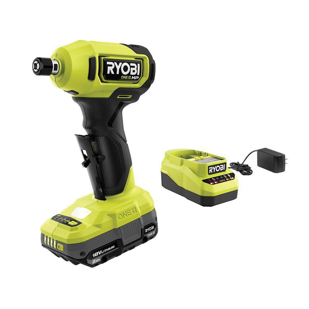 RYOBI ONE+ HP 18V Brushless Cordless 14 in. Right Angle Die Grinder Kit with 2.0 Ah Battery and Charger PSBDG01K1