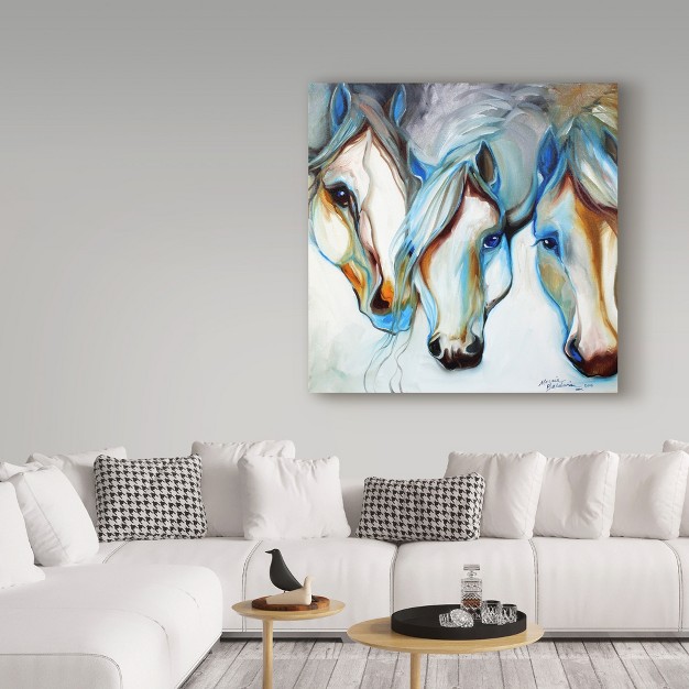 Trademark Fine Art marcia Baldwin x27 3 Nobles Equine Abstract x27 Canvas Art