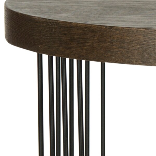 SAFAVIEH Mid-Century Modern Kelly Dark Brown/ Black Side Table - 21.6