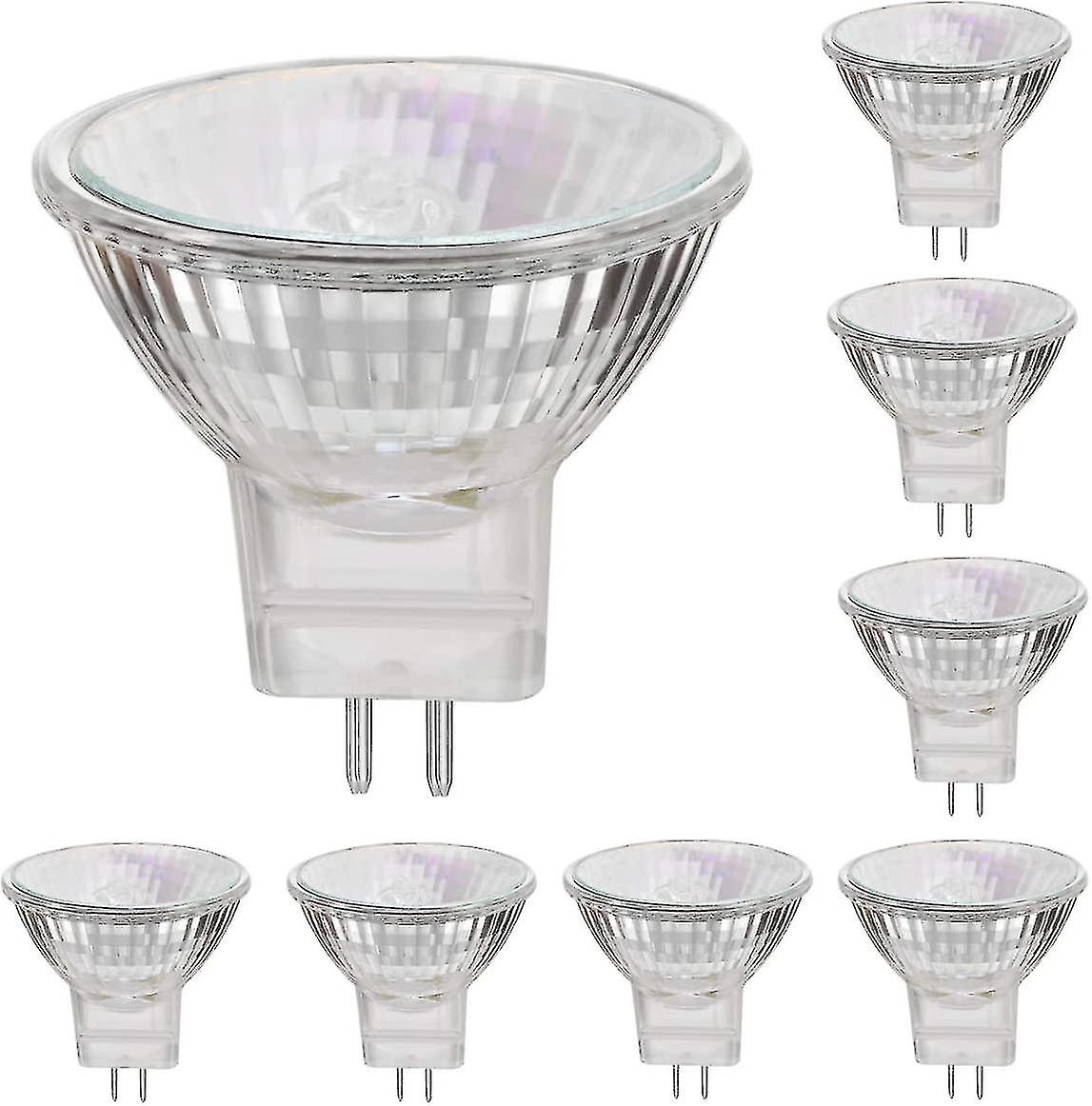 12v 35w Halogen Lamps Gu5.3 Spot Base Warm White， Dimmable， Pack Of 8