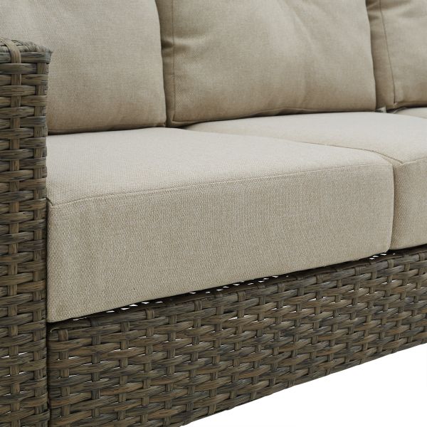 Rockport 5Pc Outdoor Wicker High Back Sofa Set