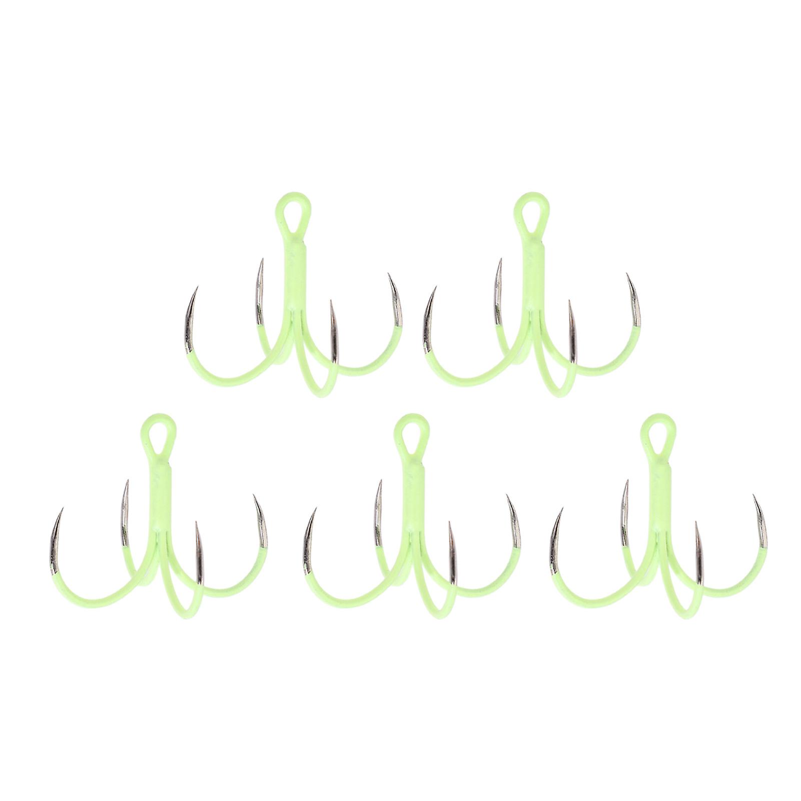 5pcs Luminous Four Claw Fishing Hook Carbon Steel Quadruple Fishing Hooks Fishhookbig 18