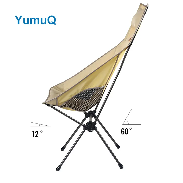 YumuQ Aluminum oy Frame High Back Folding Family Light Cheap Outdoor Camping Garden Round Moon Chair