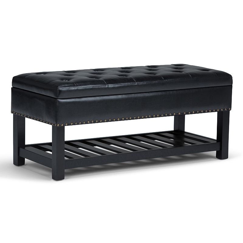 Simpli Home Lomond Storage Ottoman Bench