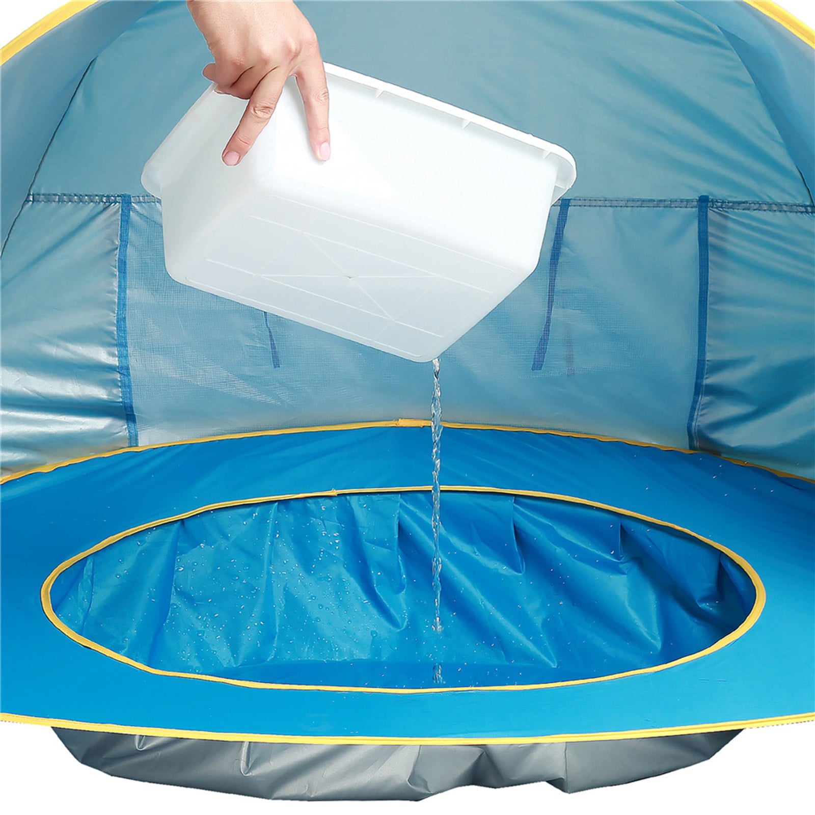 ANNA Baby Beach Tent with Pool 2021 Upgrade Easy Fold Up＆Pop Up Unique Ocean World