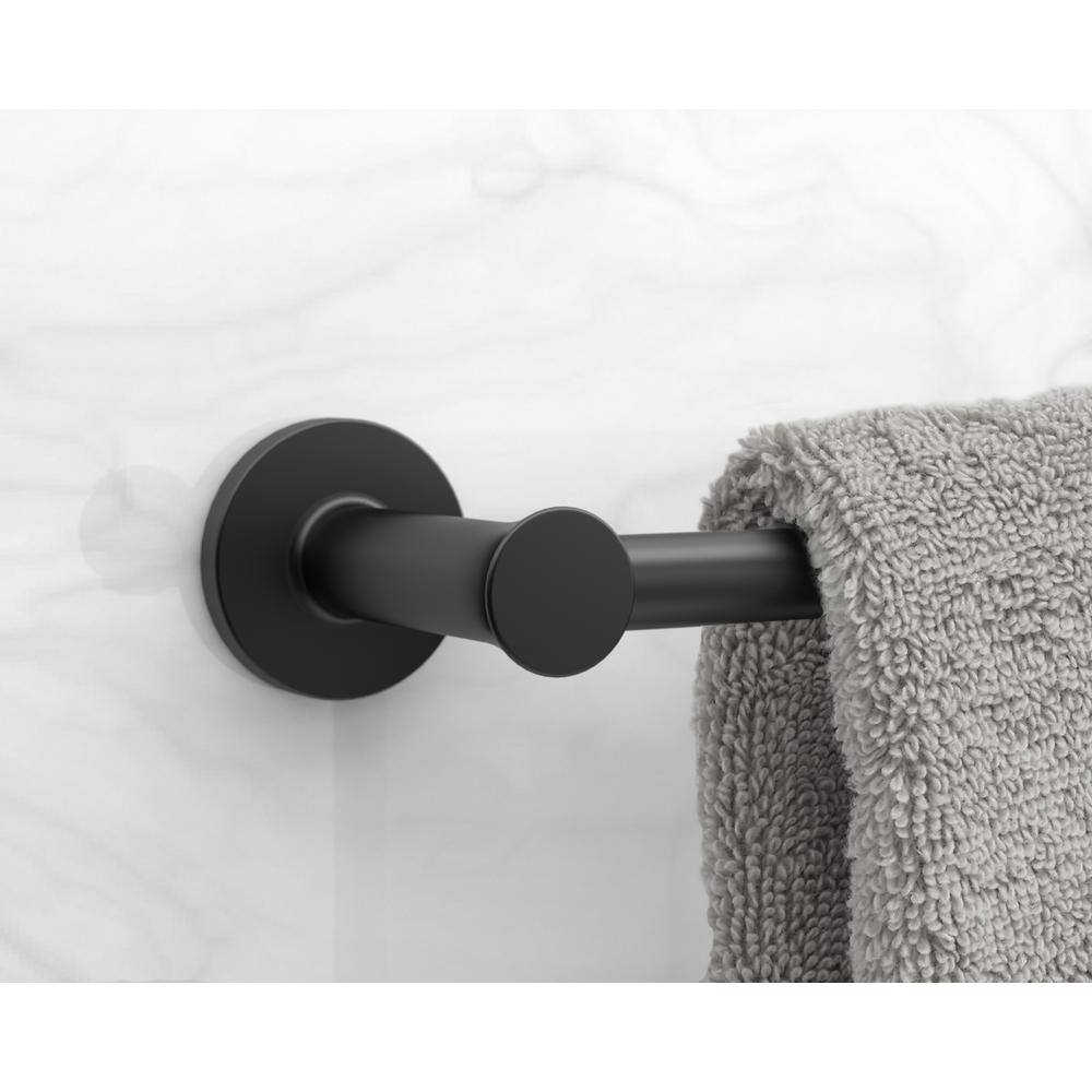 Glacier Bay Lucien 24 in. Towel Bar in Matte Black BTH-024-108