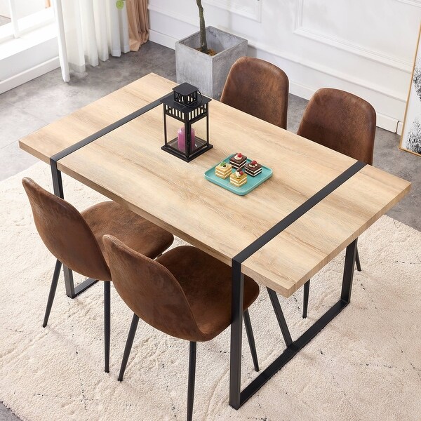 Industrial Rectangular MDF Dining Table for Desks，Kitchens，Patios，Dining rooms